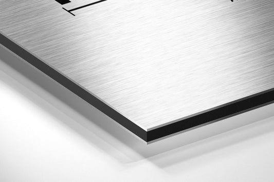 White Laughter Scale Hahaha Typography Brushed Aluminum Dibond Wall Art