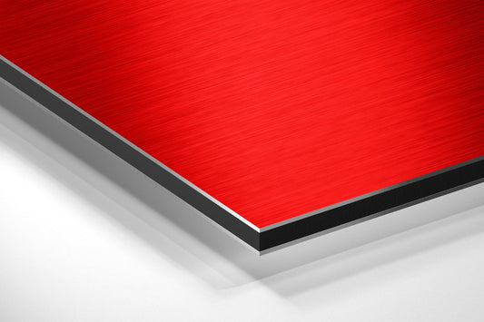 Red Panel Black Text Keep It Simple Brushed Aluminum Dibond Wall Art