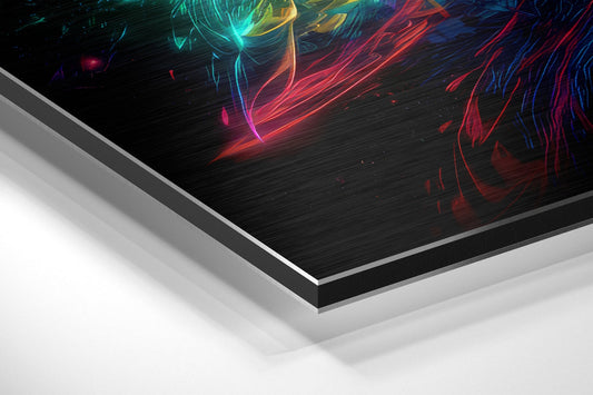 Rainbow Ribbon Nebula Brushed Aluminum Dibond Wall Art