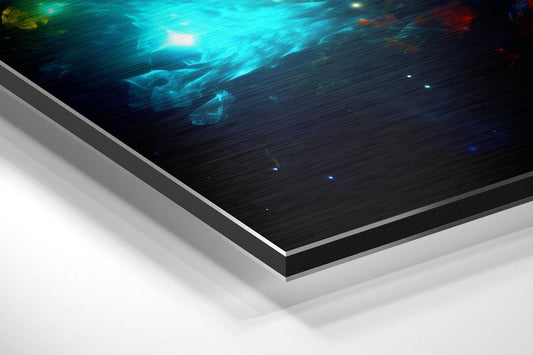 Cosmic Nebula Clouds Brushed Aluminum Dibond Wall Art