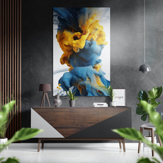 Color Explode Brushed Aluminum Dibond Wall Art