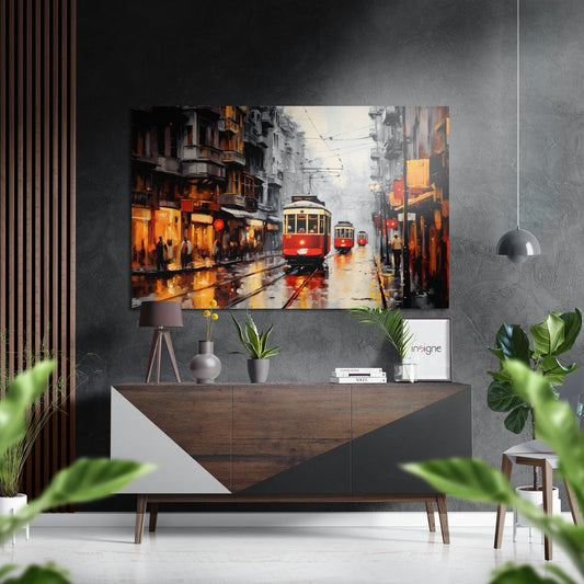 Tram Brushed Aluminum Dibond Wall Art