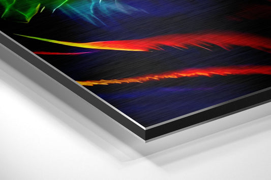 Neon Tiger Brushed Aluminum Dibond Wall Art