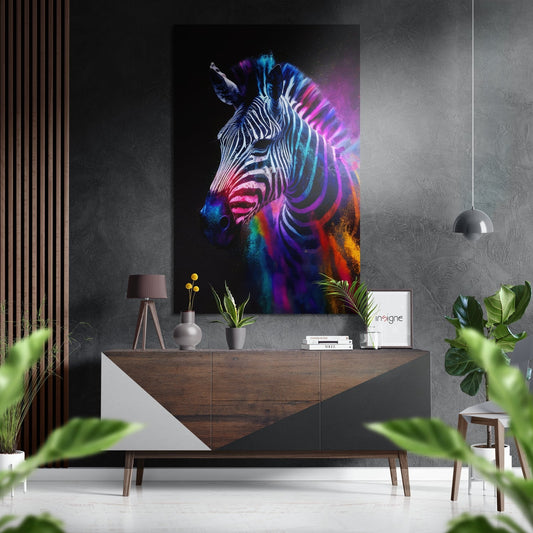 Zebra Brushed Aluminum Dibond Wall Art