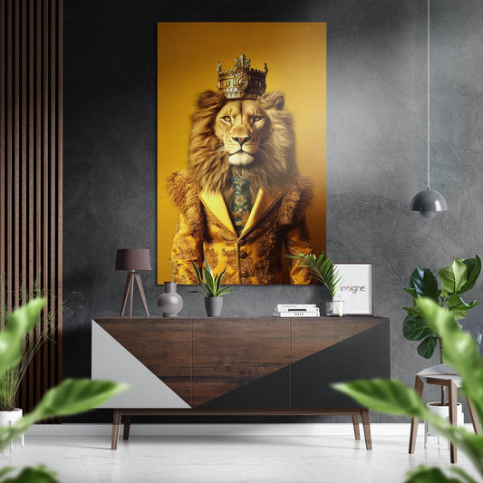 Lion Prince Brushed Aluminum Dibond Wall Art