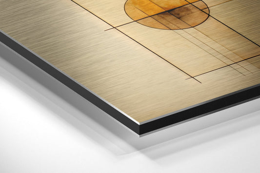 Circles Brushed Aluminum Dibond Wall Art