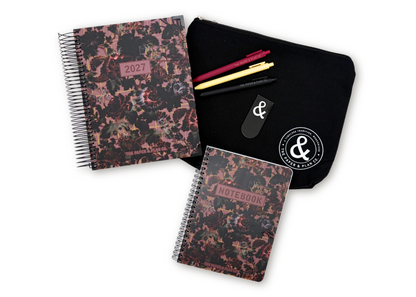 2027 Velvet Floral Daily Planner Premium Bundle