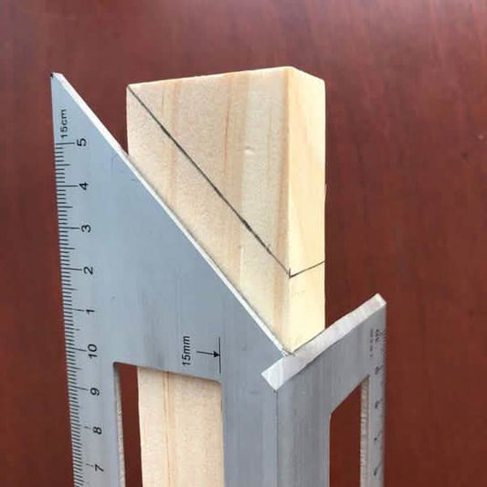 Aluminum Alloy Wooden Square Multifunction Ruler Otarealm
