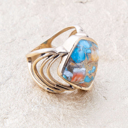 Arrows Blue Turquoise and Orange Spiny Oyster Matrix Golden Ring Otarealm