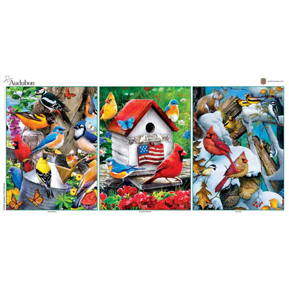 Audubon - 500 Piece Jigsaw Puzzles 3 Pack by Masterpieces