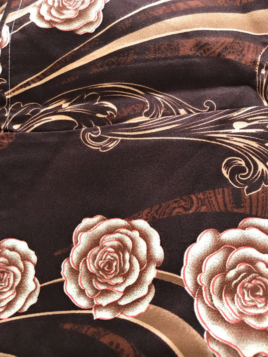 Tache Melted Gold Brown Floral Bed Sheet Set (2815FITFLT) Otarealm