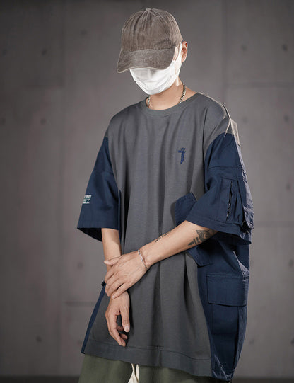 HiT38 Double Patchwork I-Tech Tee