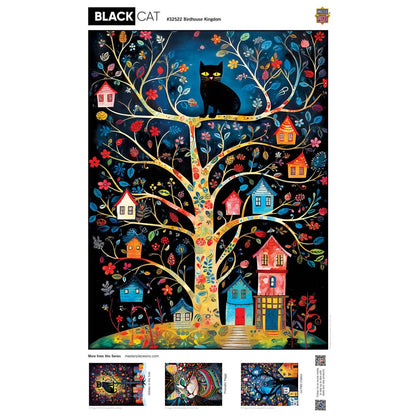 Black Cats - Birdhouse Kingdom 300 Piece EZ Grip Jigsaw Puzzle by Masterpieces Puzzles