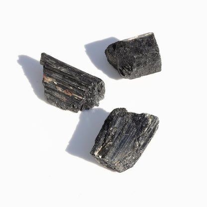 Black Tourmaline Rough Stone Crystal