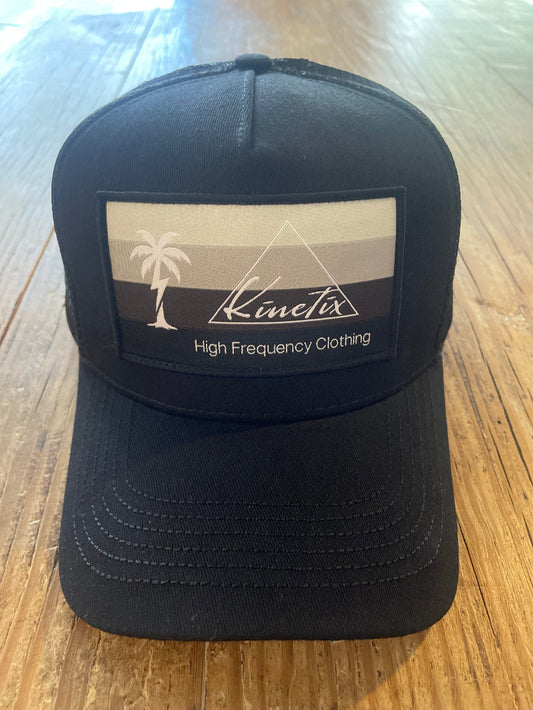 Rising Sun High Frequency Trucker Hat (Black with Gray-Blend patch) Pre-sale