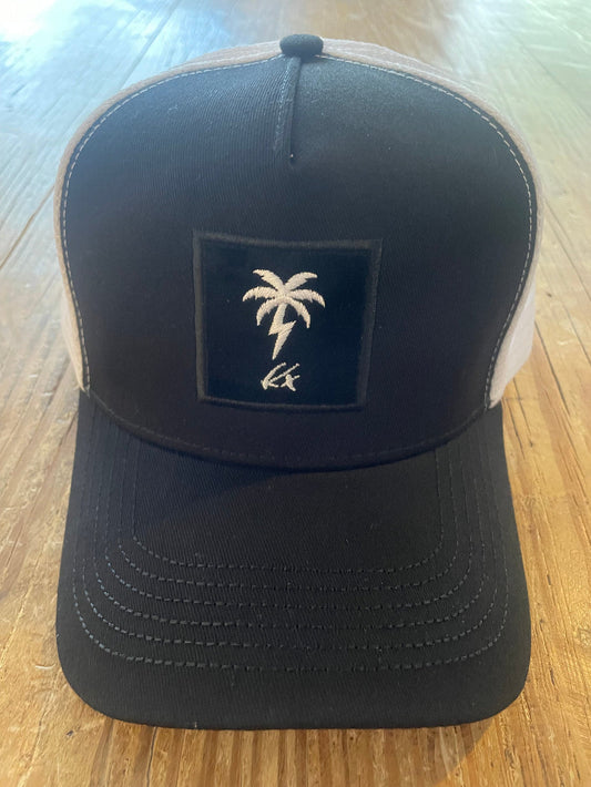 KX Palm Thunder Trucker Hat (Black with White patch)