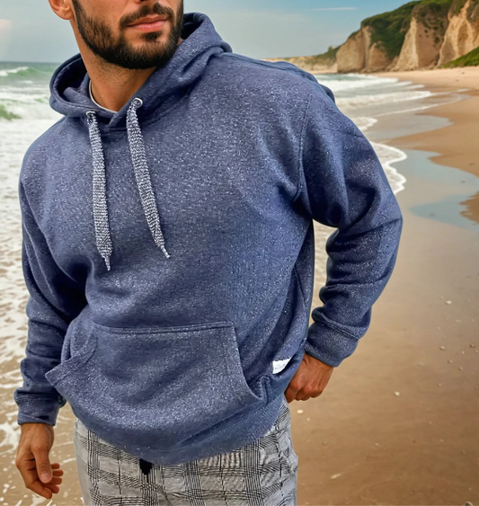 Half Moon Hoodie (Heather Navy)