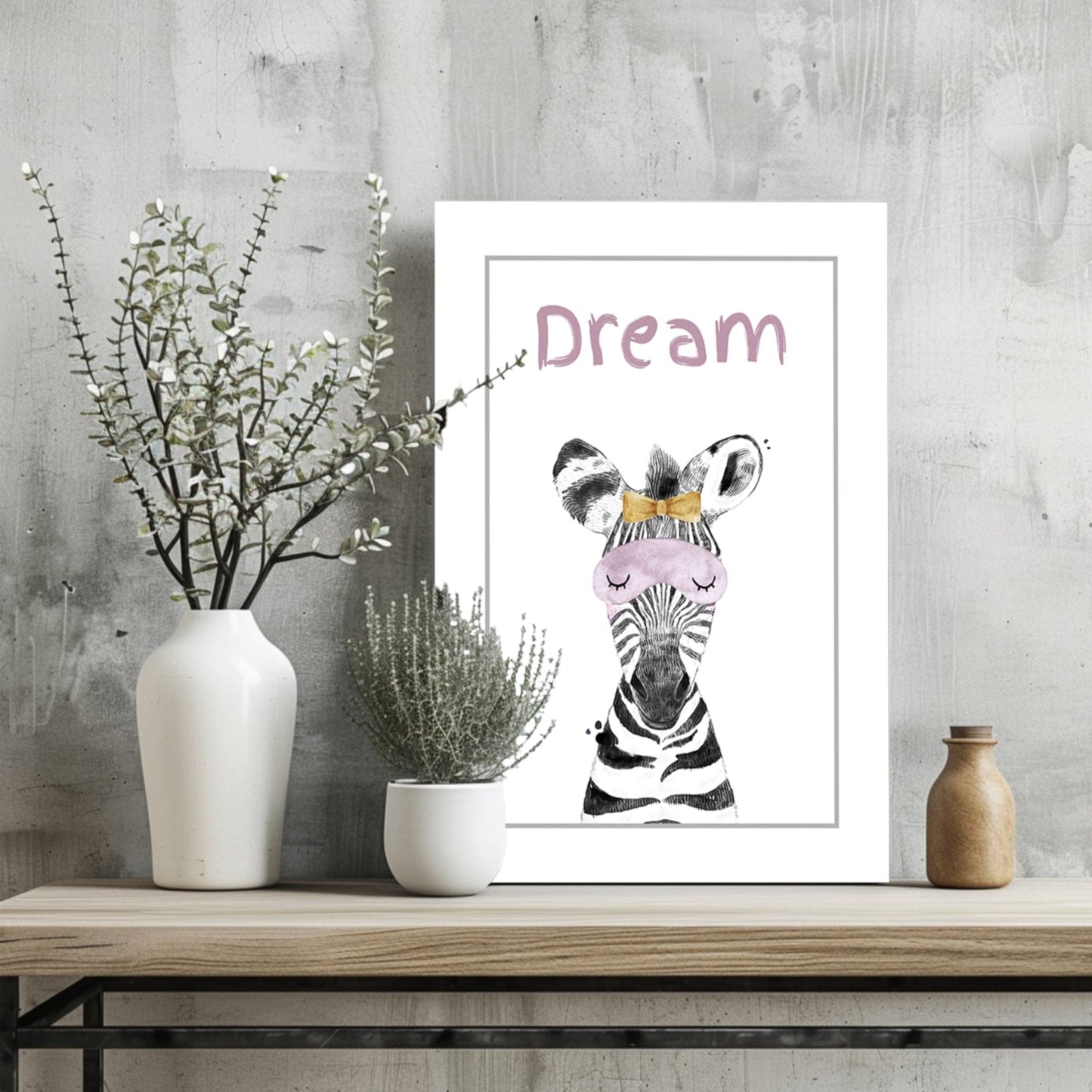 Sleep Mask Zebra Dream Nursery Aluminum Print