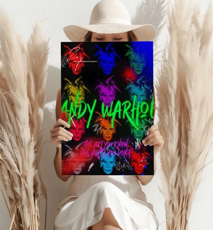 Colorful Pop Portrait Grid Aluminum Print