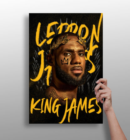 Basketball Star Mid-Air Slam Aluminum Print