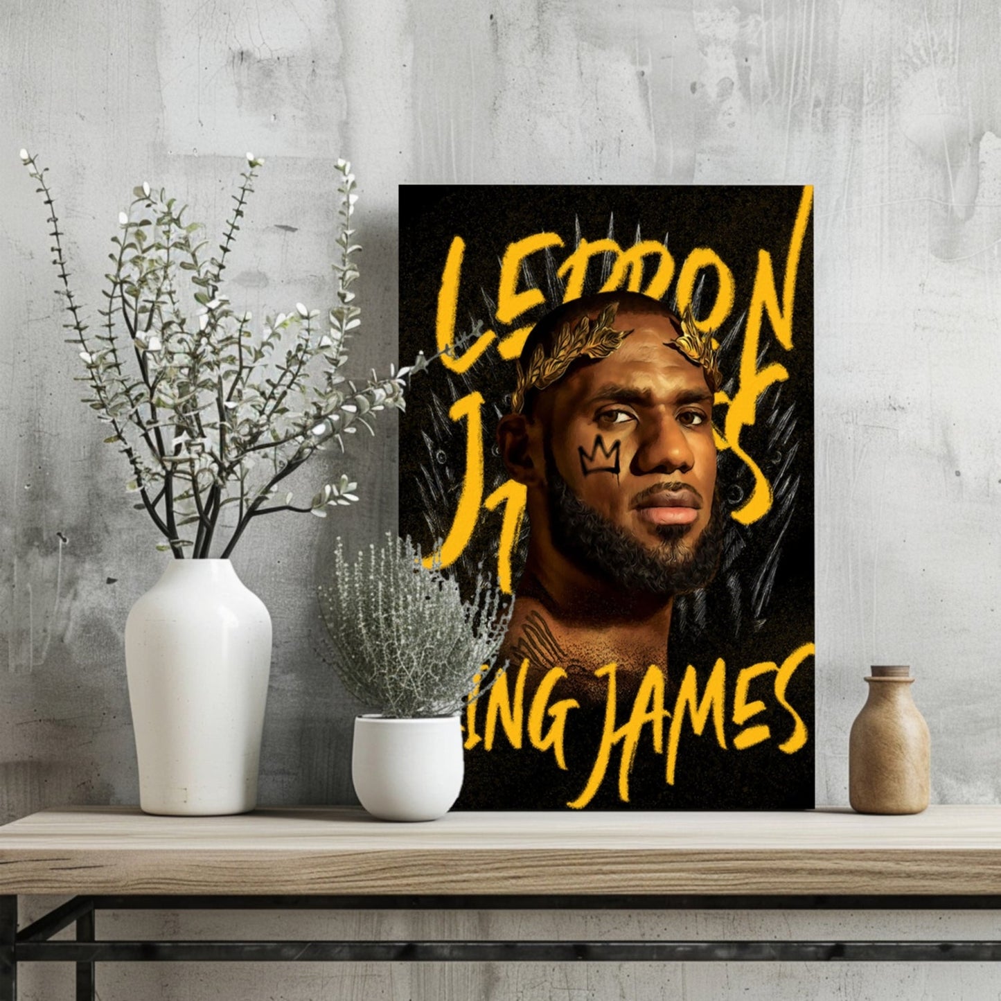 Basketball Star Mid-Air Slam Aluminum Print