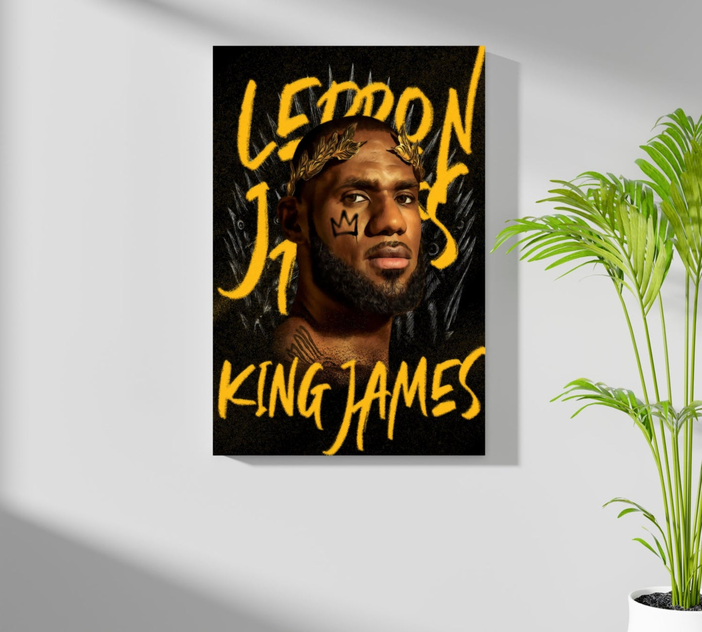 Basketball Star Mid-Air Slam Aluminum Print