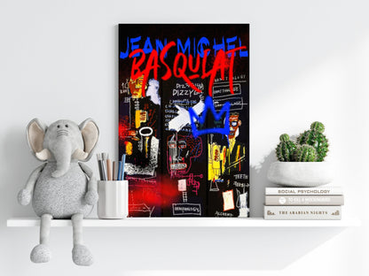 Graffiti Trumpet Figure Aluminum Print