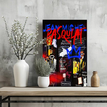 Graffiti Trumpet Figure Aluminum Print