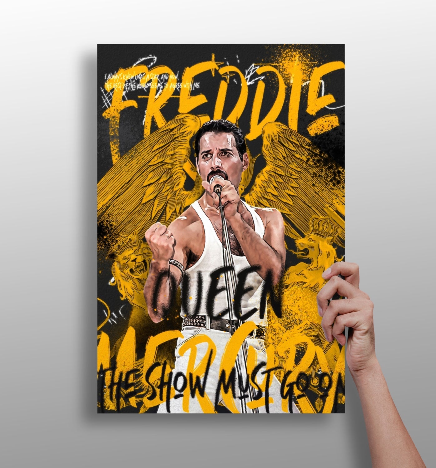 Stadium Rock Frontman Aluminum Print