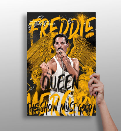 Stadium Rock Frontman Aluminum Print