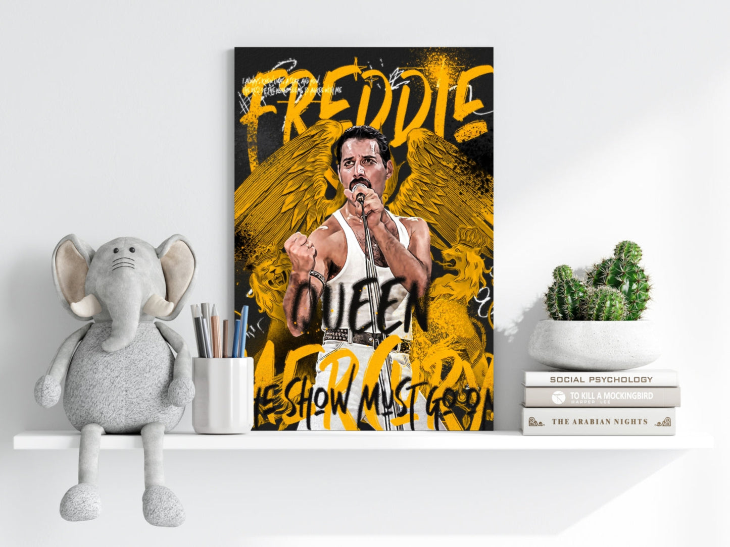 Stadium Rock Frontman Aluminum Print