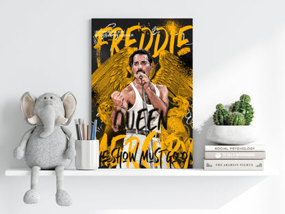 Stadium Rock Frontman Aluminum Print