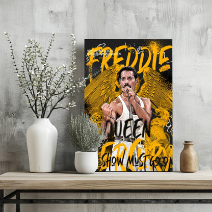 Stadium Rock Frontman Aluminum Print