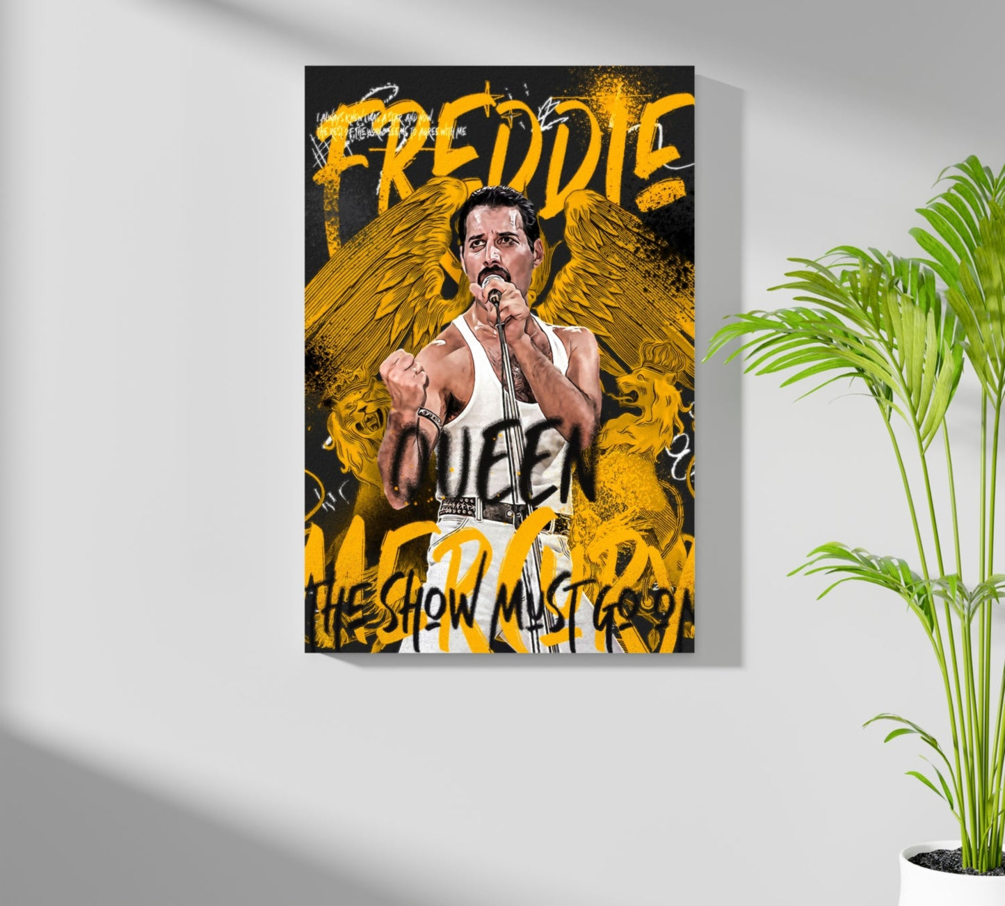 Stadium Rock Frontman Aluminum Print