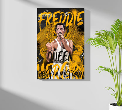 Stadium Rock Frontman Aluminum Print