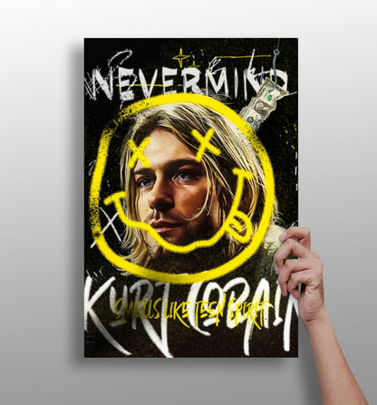 Grunge Rock Icon Aluminum Print