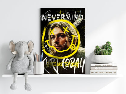 Grunge Rock Icon Aluminum Print