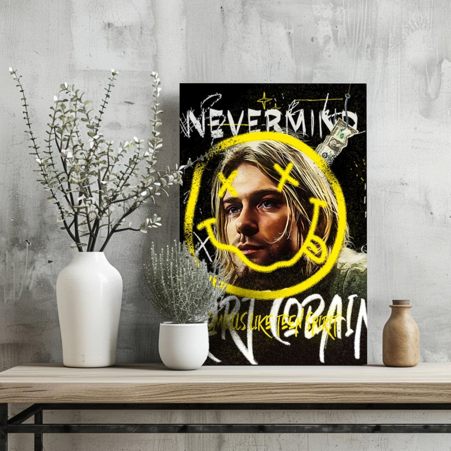 Grunge Rock Icon Aluminum Print
