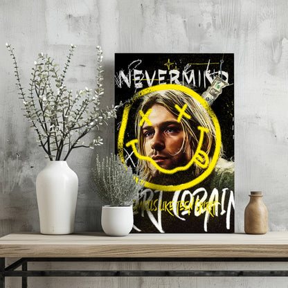 Grunge Rock Icon Aluminum Print