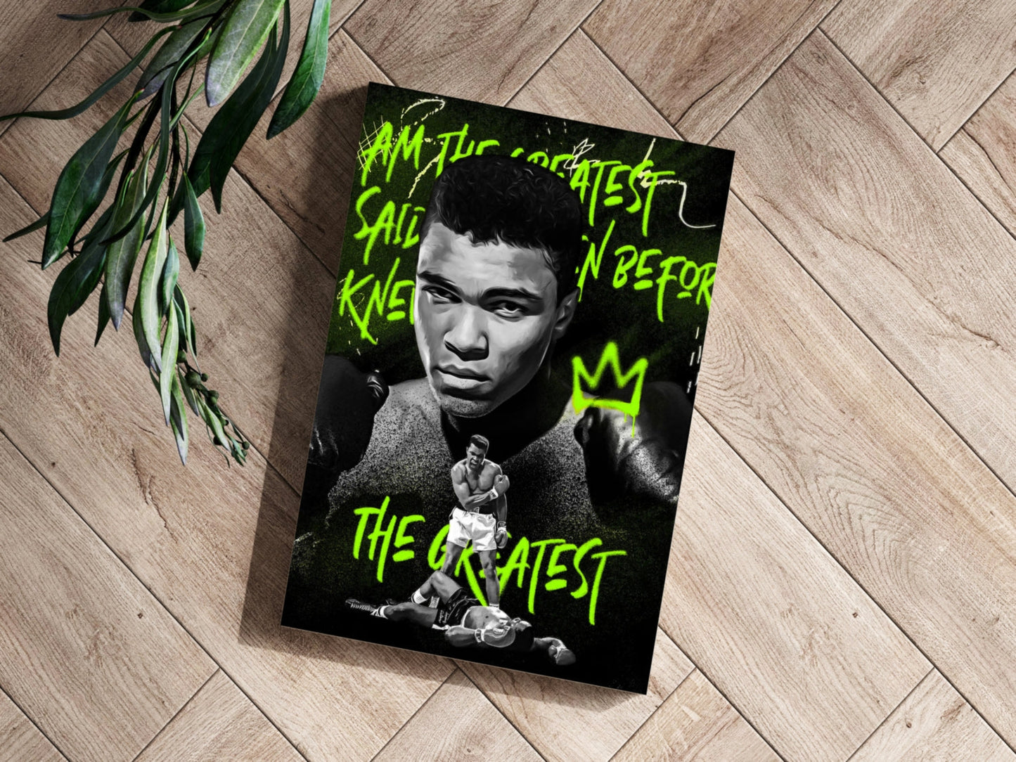 Legendary Boxer Portrait Aluminum Print