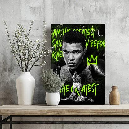 Legendary Boxer Portrait Aluminum Print