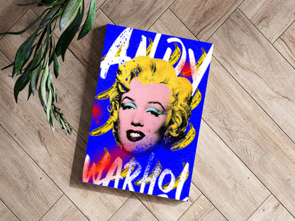 Blue Pop Blonde Portrait Aluminum Print