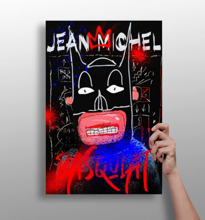 Graffiti Bat Mask Face Aluminum Print