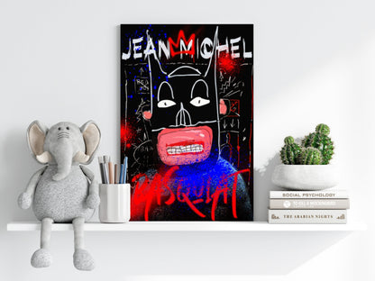 Graffiti Bat Mask Face Aluminum Print