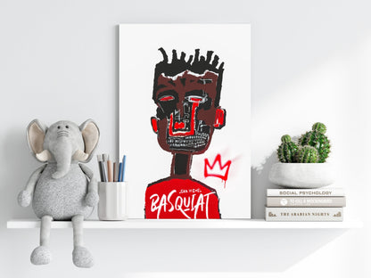 Red Face Portrait Aluminum Print