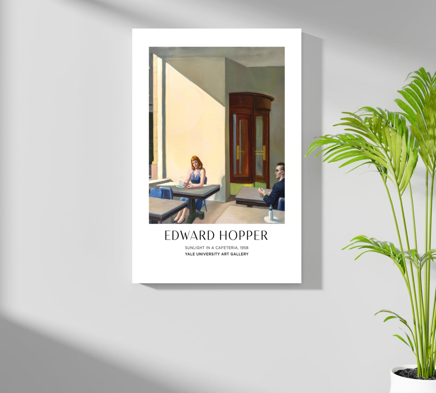 Sunlit Cafeteria Window Aluminum Print