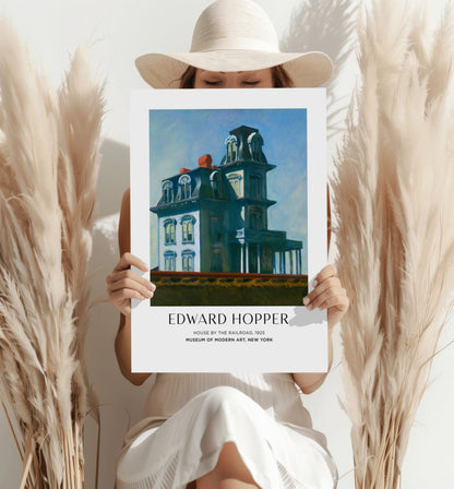 Victorian House by Railroad Aluminum Print