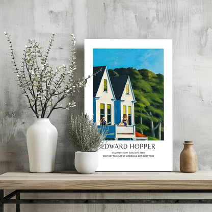 White Houses Green Hillside Aluminum Print