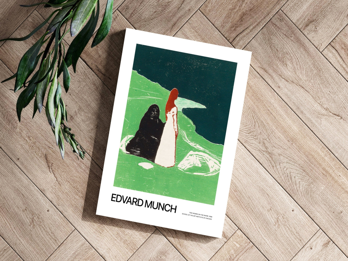 Munch Green Shore Two Women Aluminum Print