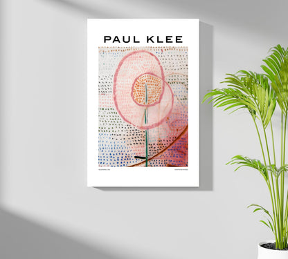 Klee Pink Blossom on Dotted Field Abstract Aluminum Print